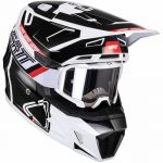Leatt Kit Moto 7.5 V24 Black/White комплект шлем + очки Leatt Velocity 4.5