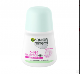 Garnier Mineral Invisible Black,White&Colors 50 ml roll-on deodorantti