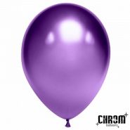 Шар (12"/ 30 см), фиолетовый, хром, 50 шт