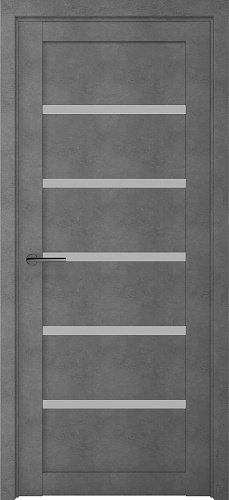 Дверь межкомнатная Экошпон Вена стекло металюкс бетон светлый бетон темный