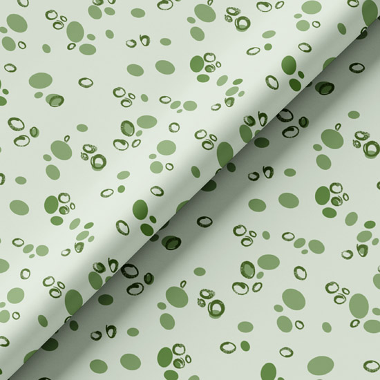Хлопок - Пятнышки на зеленом 25x75 см limit