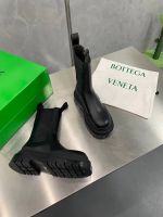 Кожаные женские ботинки Bottega Veneta черные