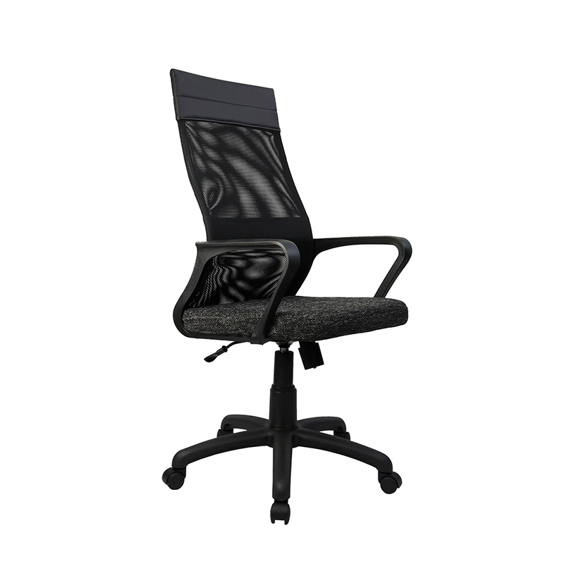 RC 1166TWPL  Кресло для персонала (Чёрная ткань/сетка)