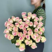 Нежно-розовые розы Кения 50см (от 11шт)