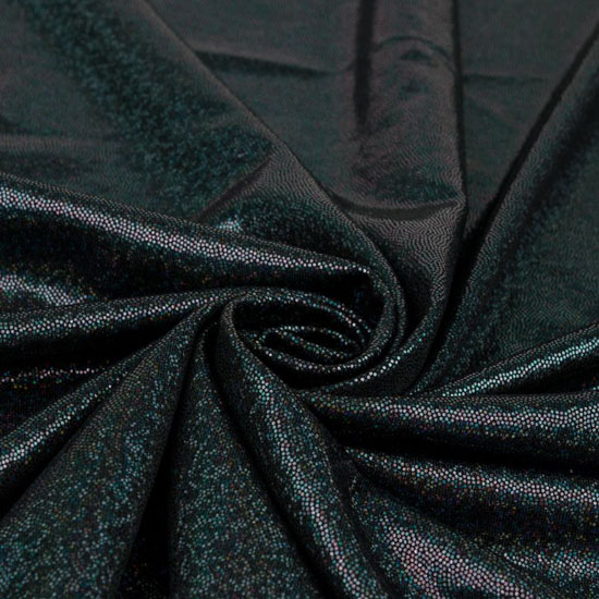 Лоскут трикотажной ткани - Голограмма, нарядный черный 50х36 см.