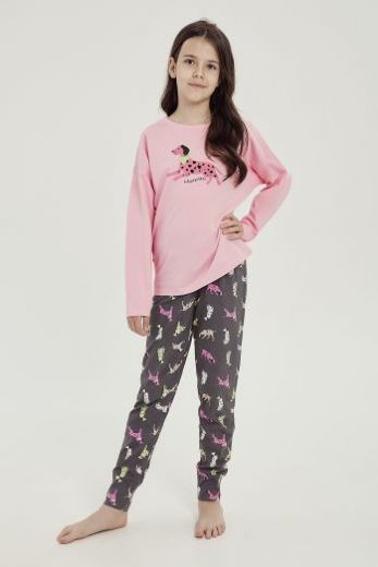 Пижама детская TARO Ruby 3046-01, кофта и брюки, розовый
