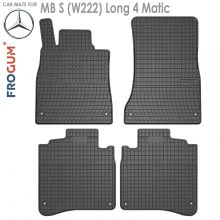 Коврики Mercedes Benz S (W222) от 2013 - 2020 Long 4 Matic в салон резиновые Frogum (Польша) - 4 шт.