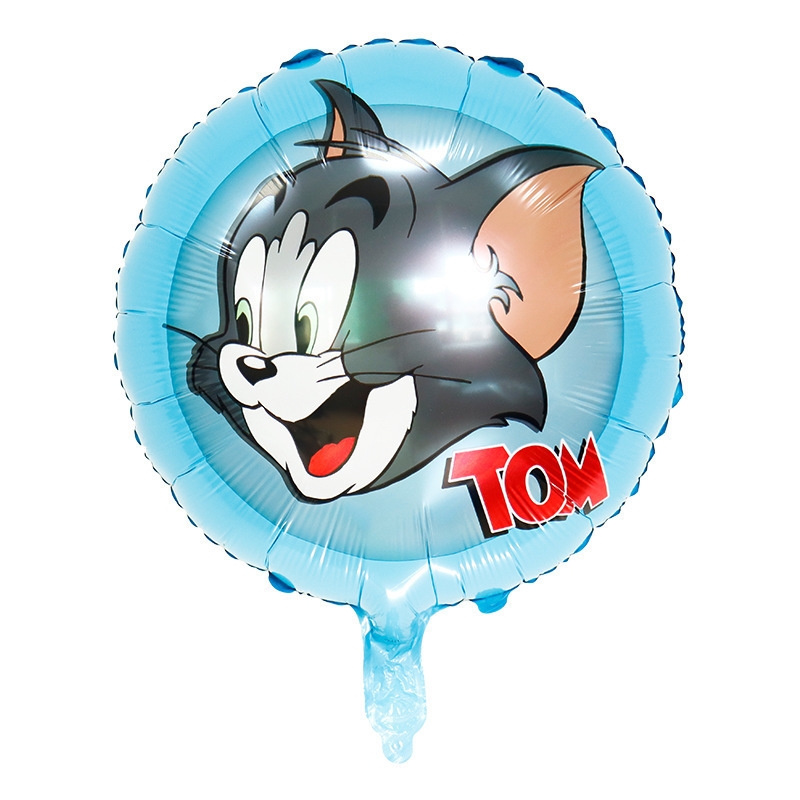 Кот Том круглый шар фольгированный с гелием