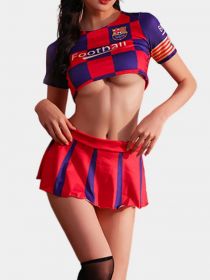 Сексуальный костюм футбольной фанатки клуба Барселона