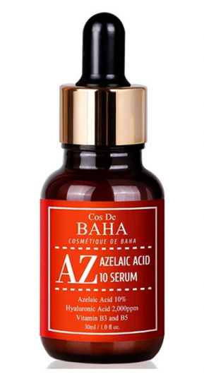 COS DE BAHA Сыворотка противовоспалительная с азелаиновой кислотой. Azelaic acid 10% serum AZ, 30 мл.