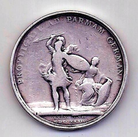 медаль 1734 Франция Битва при Парме RARE