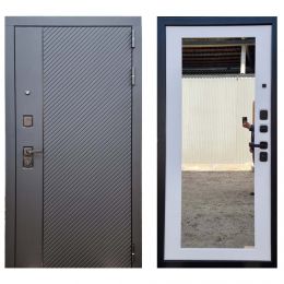 Дверь входная REX ГРАФ симметрия с зеркалом металлическая