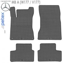 Коврики Mercedes Benz A (W177 / V177) от 2018 -  в салон резиновые Petex (Германия) - 4 шт.