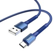Кабель USB-Type-C HOCO X71, 1м, 3А, нейлон, синий