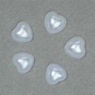 фото Декор Сердце перламутровое кабошон (полубусина) цвет белый Разные размеры (СШ.43)