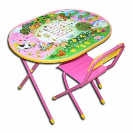 Комплект детской складной мебели со столом и стулом, от 3 до 8 лет