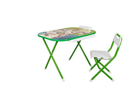 Комплект детской складной мебели со столом и стулом, с алфавитом, от 3 до 8 лет