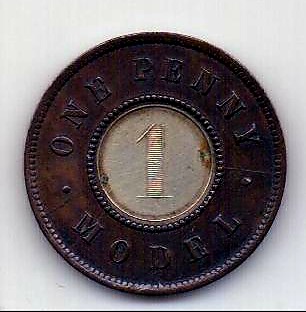 1 пенни 1844 Великобритания AUNC