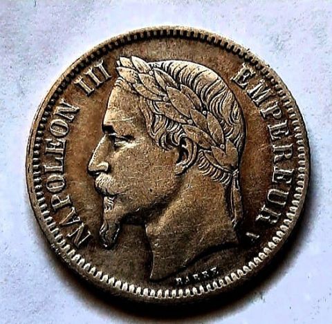 1 франк 1867 Франция Редкость AUNC