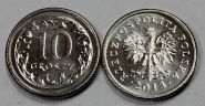 Польша 10 грош 2013 год UNC