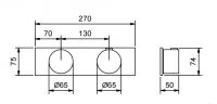 Термостатический встраиваемый смеситель для душа Fantini АK/25 A931B схема 2