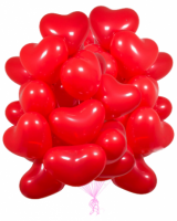 Красные шары в форме сердца (35см)