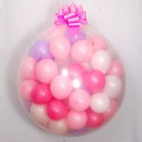 Шар Сюрприз «Для девочки» наполнен шариками