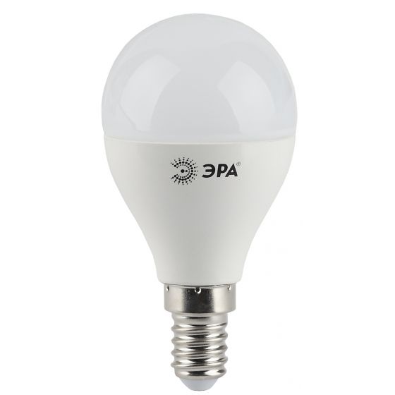 Светодиодная лампа ЭРА стандарт P45-9W-860-E14 (диод, шар, 9Вт, хол, E14) 0362