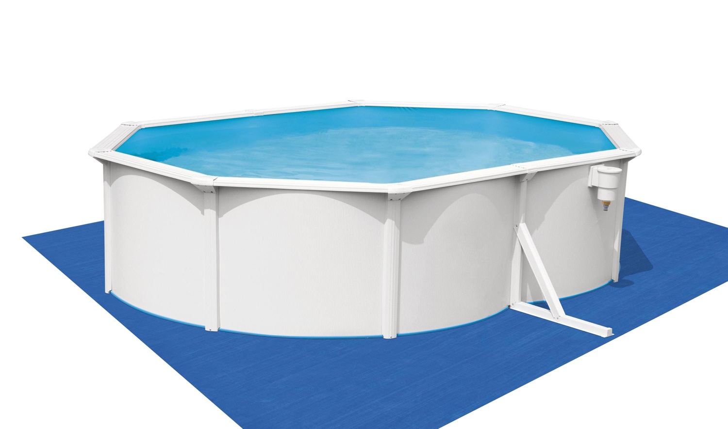 Сборный морозоустойчивый бассейн Aquatuning премиум овальный 4.9x3.6x1.3 м схема 4