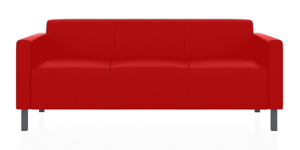 Трёхместный диван Евро (Цвет обивки красный)