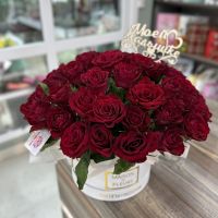 Аквабокс из 51 красной розы