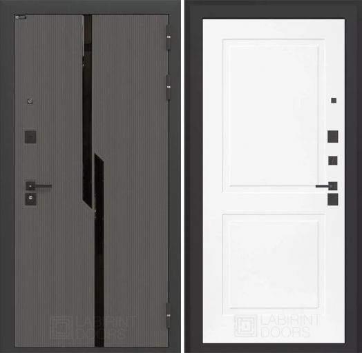 Дверь Входная Лабиринт (LABIRINT) CARBON 11 Белый софт