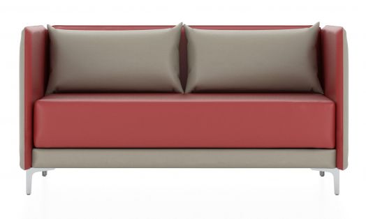 Двухместный диван Графит Н (Цвет обивки красный)