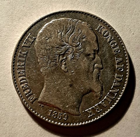 20 центов 1859 Датская Вест-Индия AUNC Редкость