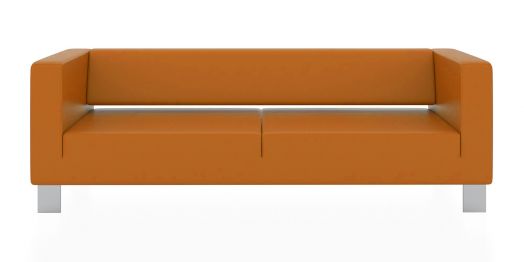 Трёхместный диван Горизонт 2200x900x730 мм (Цвет обивки оранжевый)