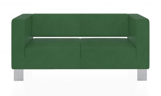 Двухместный диван Горизонт 1600x900x730 мм (Цвет обивки зелёный)