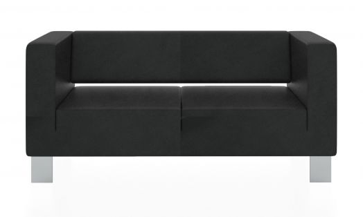 Двухместный диван Горизонт 1600x900x730 мм (Цвет обивки чёрный)