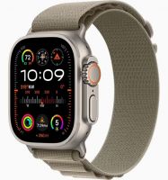 Apple Watch Ultra 2 49mm Titanium Case with Olive Alpine Loop