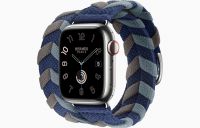Apple Watch Hermès Series 9 41mm Silver Stainless Steel Case with Bridon Double Tour Navy