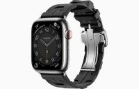 Apple Watch Hermès Series 8 45mm Silver Stainless Steel Case with Kilim Single Tour Noir