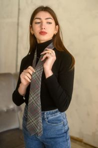 Традиционный шотландский твидовый галстук 100% шерсть , расцветка Плоктон Plockton