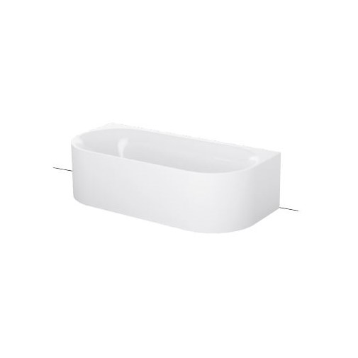 Изображение Овальная пристенная ванна Bette Lux Oval I Silhouette 3416 CWVVS 180х85