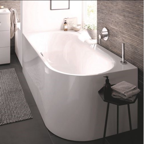 Овальная пристенная ванна Bette Lux Oval I Silhouette 3416 CWVVS 180х85 схема 5