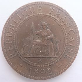 1 сантим Французский Индокитай 1892