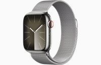 Apple Watch Milanese Series 9 45mm Silver Stainless Steel Case with Milanese Loop