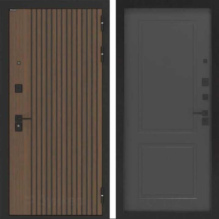 Дверь Входная Бункер BN-02 ФЛ-609 Графит Софт, металлическая