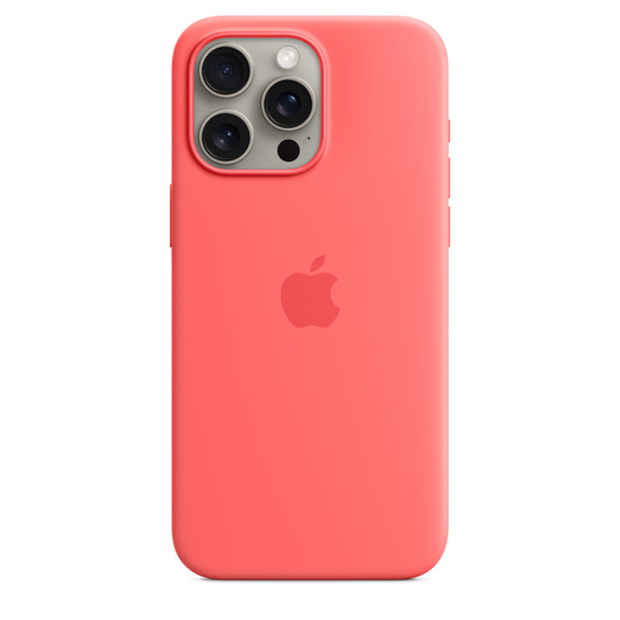 Чехол-накладка Apple MagSafe для iPhone 15 Pro Max, силикон, гуава