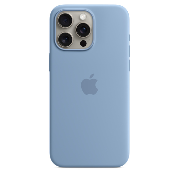 Чехол-накладка Apple MagSafe для iPhone 15 Pro Max, силикон, зимний синий
