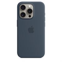 Чехол-накладка Apple MagSafe для iPhone 15 Pro, силикон, штормовой синий