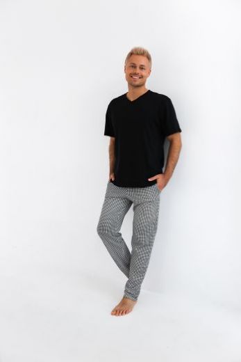 Пижама мужская SENSIS Pedro, футболка и брюки, черный